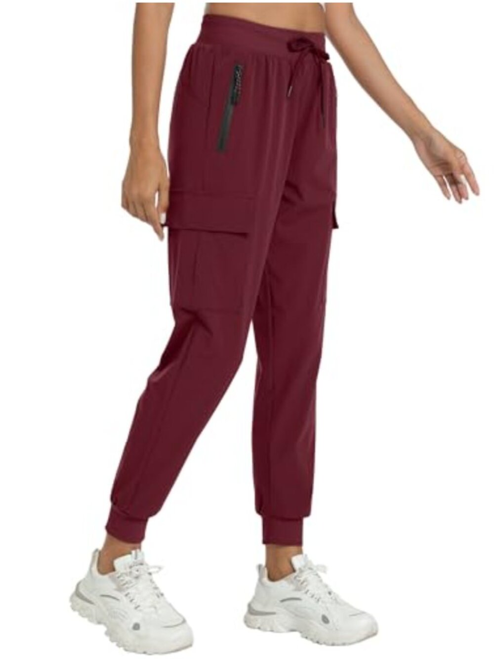 Women's Quick Dry Cargo Joggers with Pockets Drawstring Athletic Hiking Pants